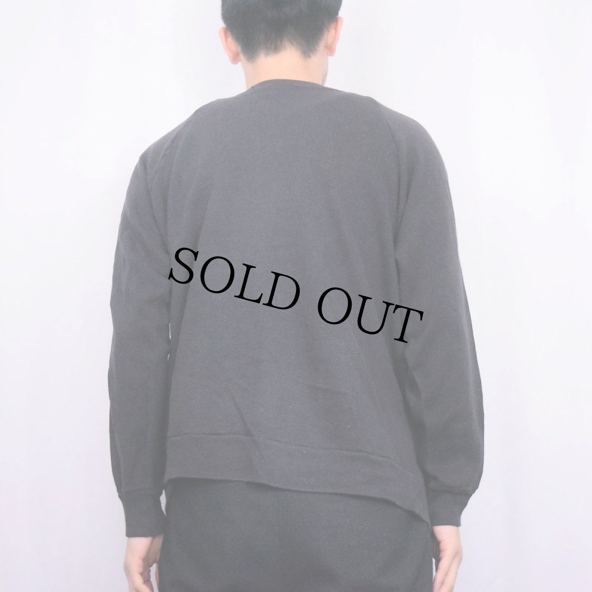 画像3: 80's Champion トリコタグ USA製 "LOS ANGELS RAIDERS" プリントラグランスウェット BLACK XL (3)