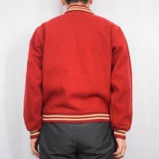 画像3: 40〜50's LOWE&CAMPBELL "STATE COLLEGE" ハーフジップ ウールスタジャン SIZE38 (3)