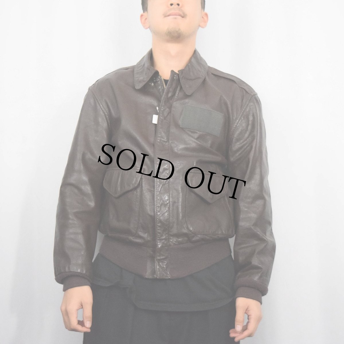 画像2: 80's SADDLERY USA製 "A-2 TYPE" レザージャケット SIZE38R (2)