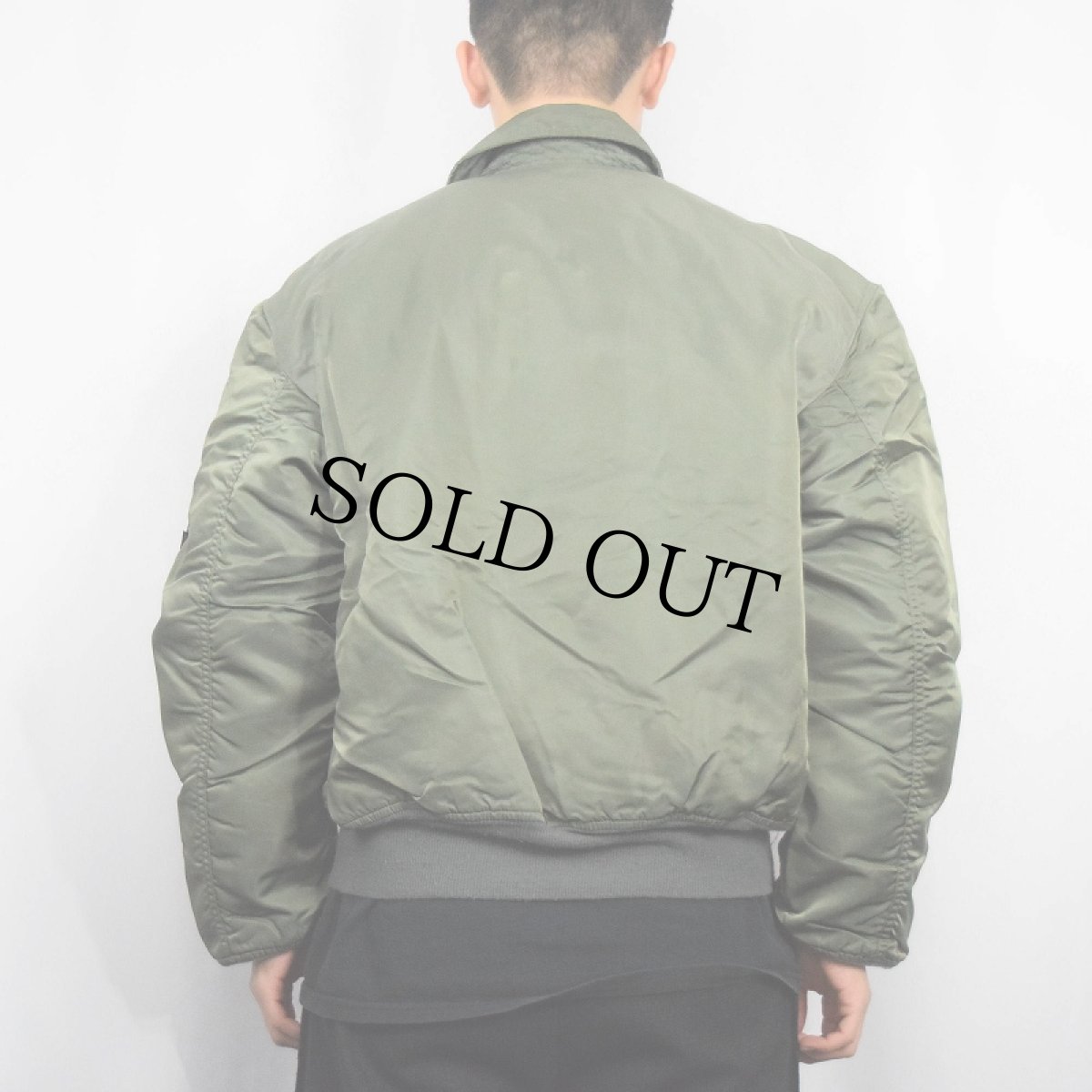 画像3: 民間品 ALPHA INDUSTRIES CWU-45/P パッチ付き フライトジャケット LARGE (3)