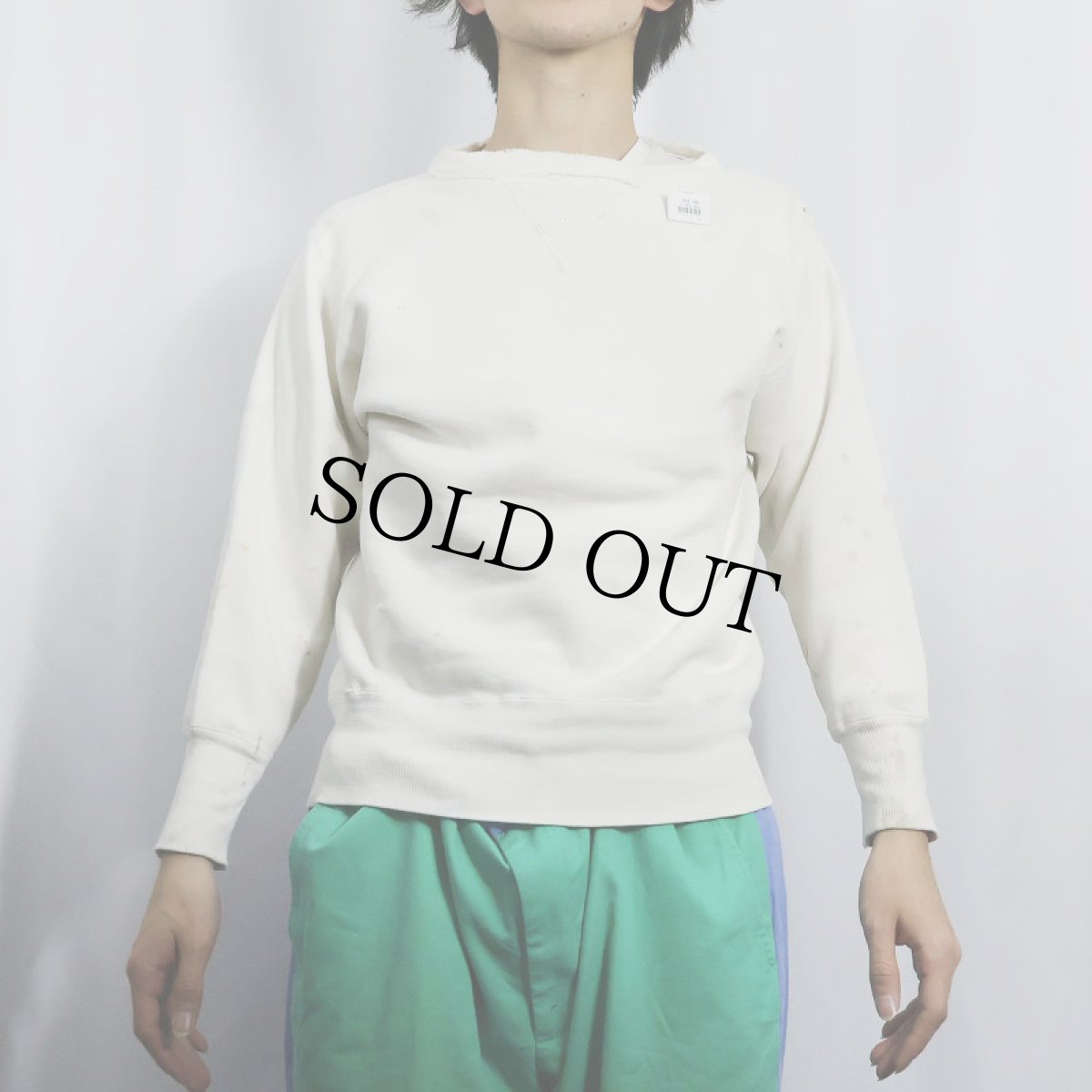 画像2: 40〜50's 両V 無地スウェット (2)