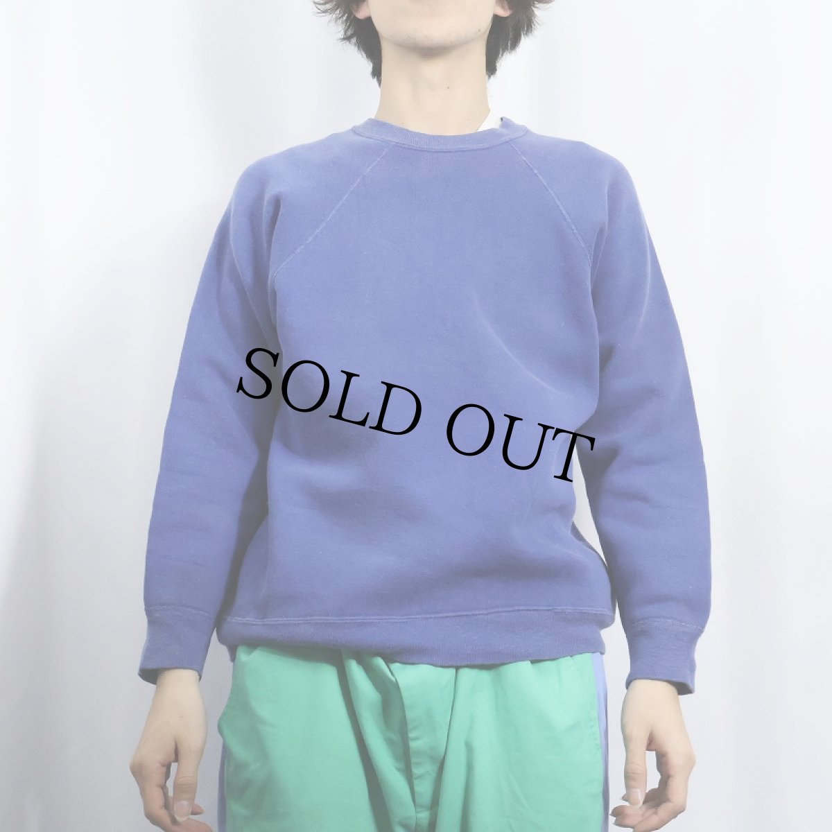 画像2: 60's MAYO SPRUCE USA製 無地ラグランスウェット XL (2)