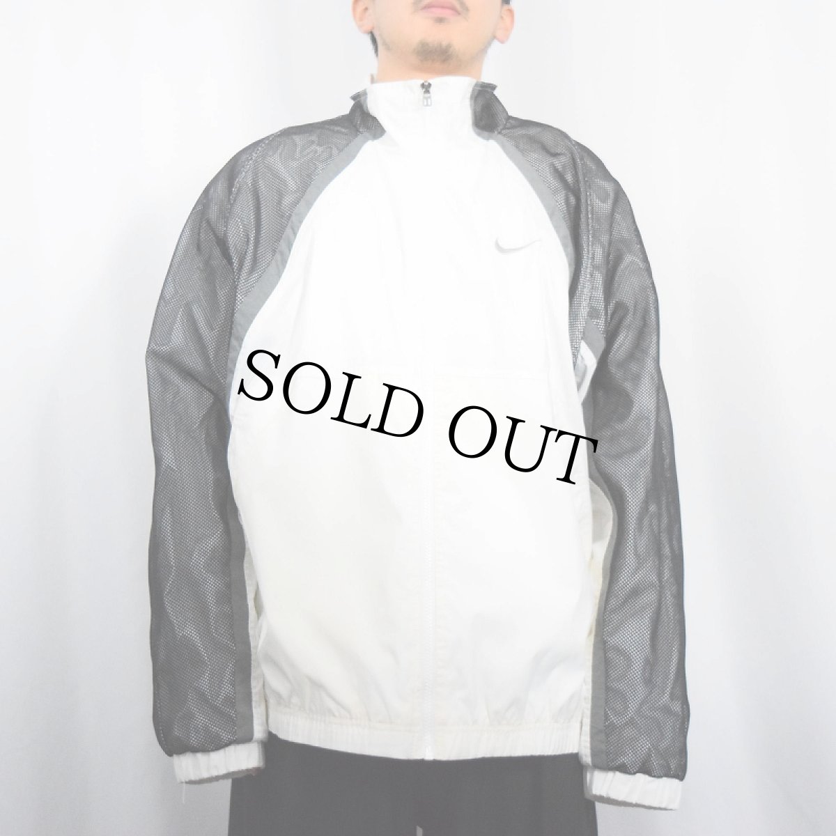画像2: 90〜2000's NIKE ロゴ刺繍 メッシュ切り替え ジャケット XXL (2)