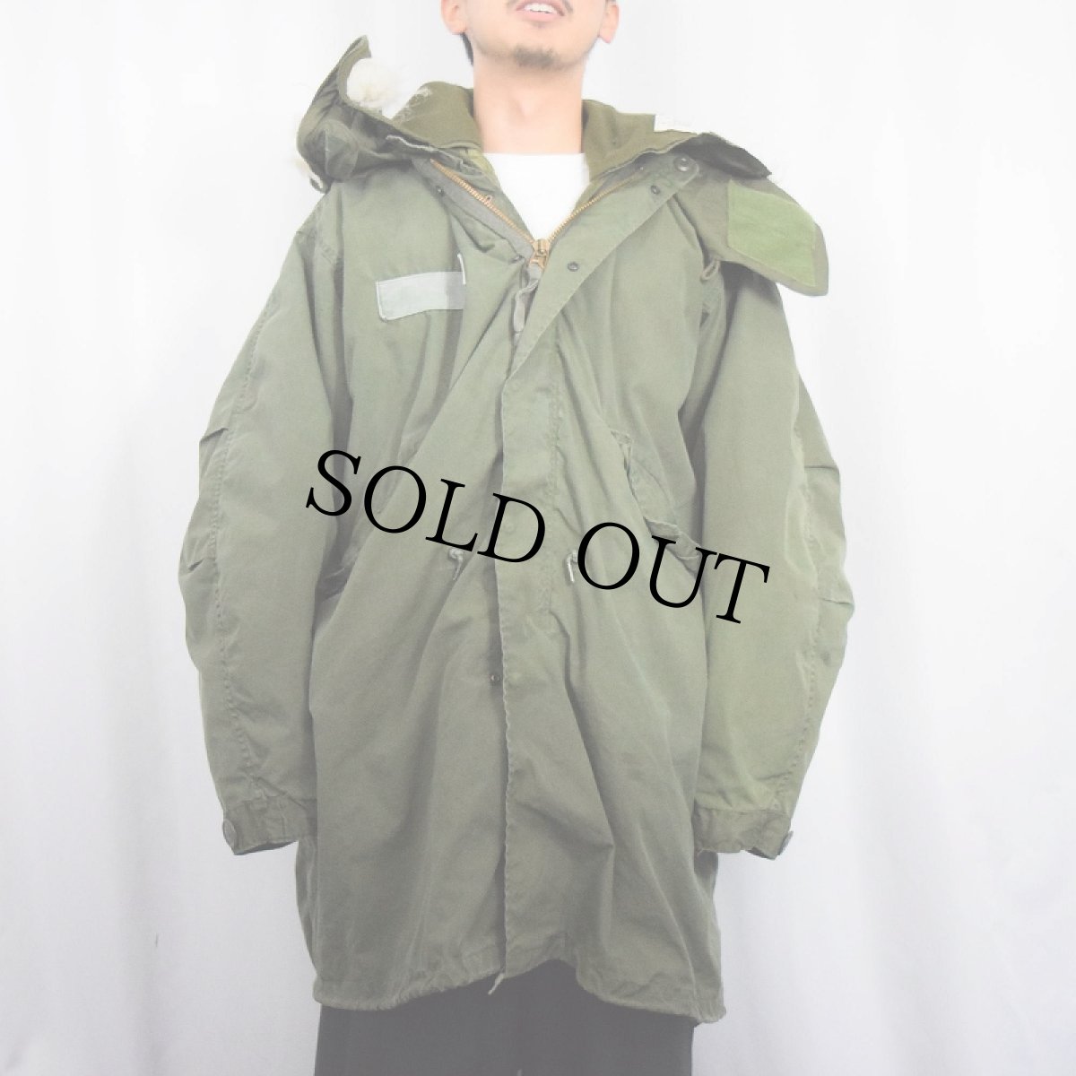 画像2: 80's U.S.ARMY M-65 ライナー/フード付き モッズコート MEDIUM (2)