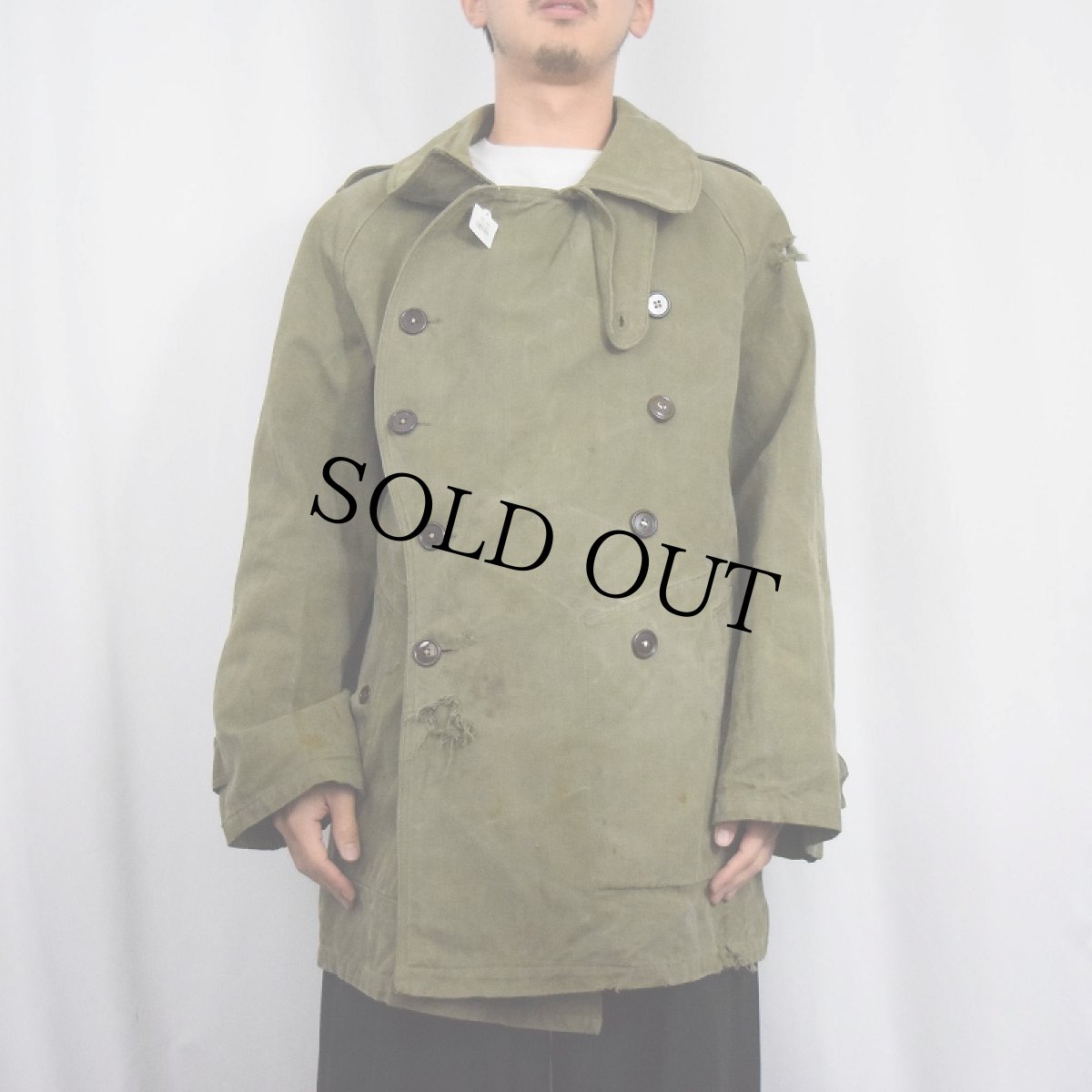 画像2: 〜50's FRENCH ARMY モーターサイクルジャケット (2)