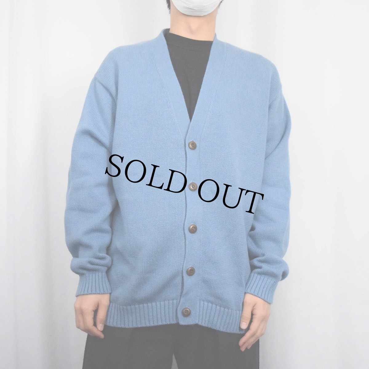 画像2: L.L.Bean コットンニットカーディガン XL (2)