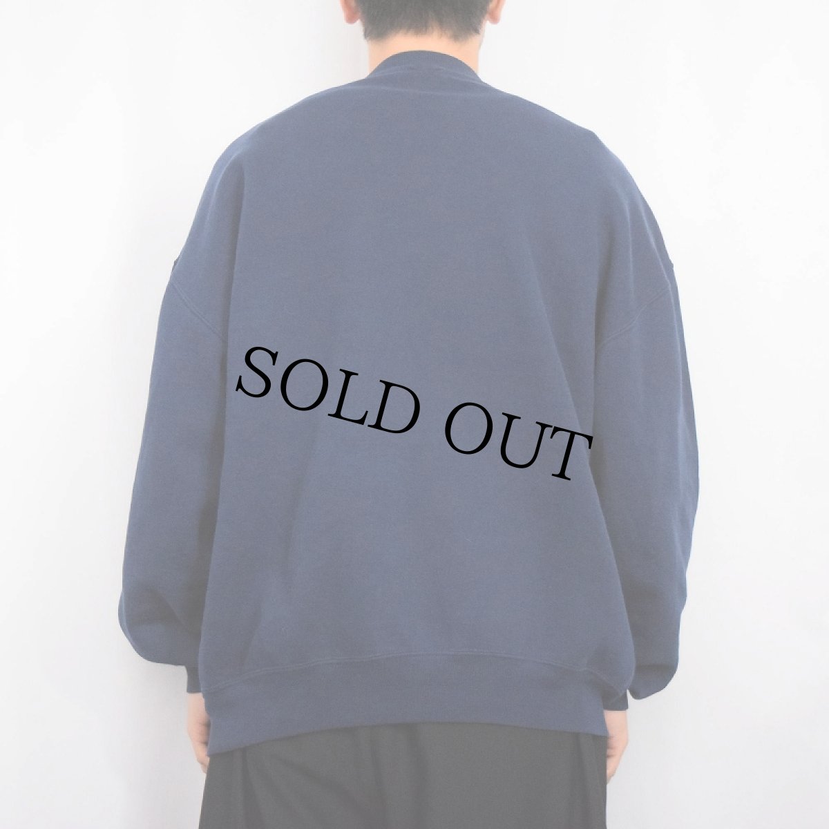 画像3: 90's RUSSELL ATHLETIC USA製 前V 無地スウェット NAVY XXL (3)