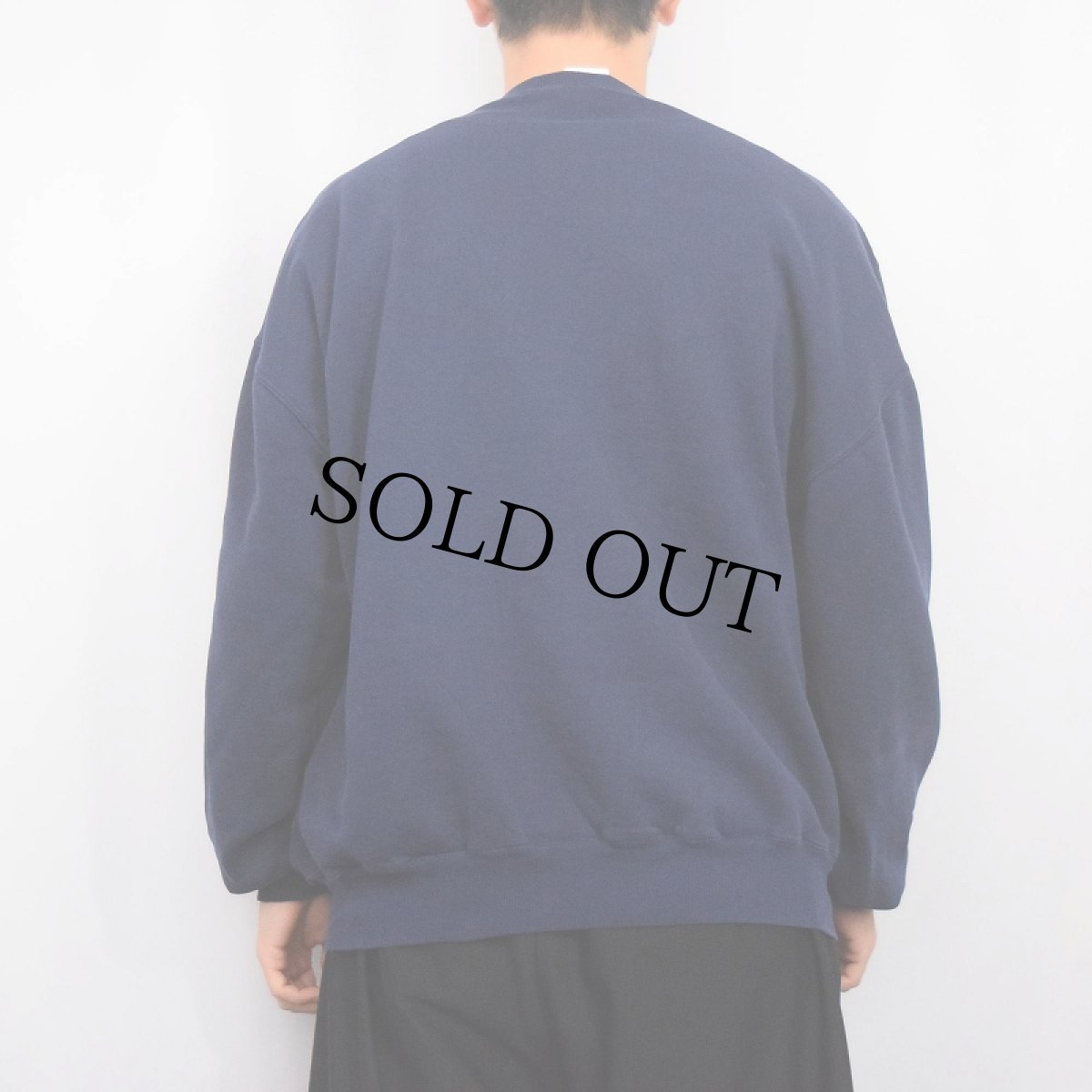画像3: 90's RUSSELL ATHLETIC USA製 前V 無地スウェット NAVY XXL (3)