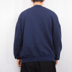 画像3: 90's RUSSELL ATHLETIC USA製 前V 無地スウェット NAVY XXL (3)