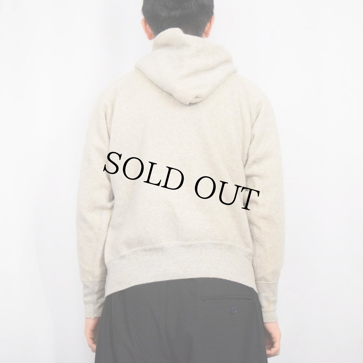 画像3: 60's 無地ラグランスウェットフーディー L (3)