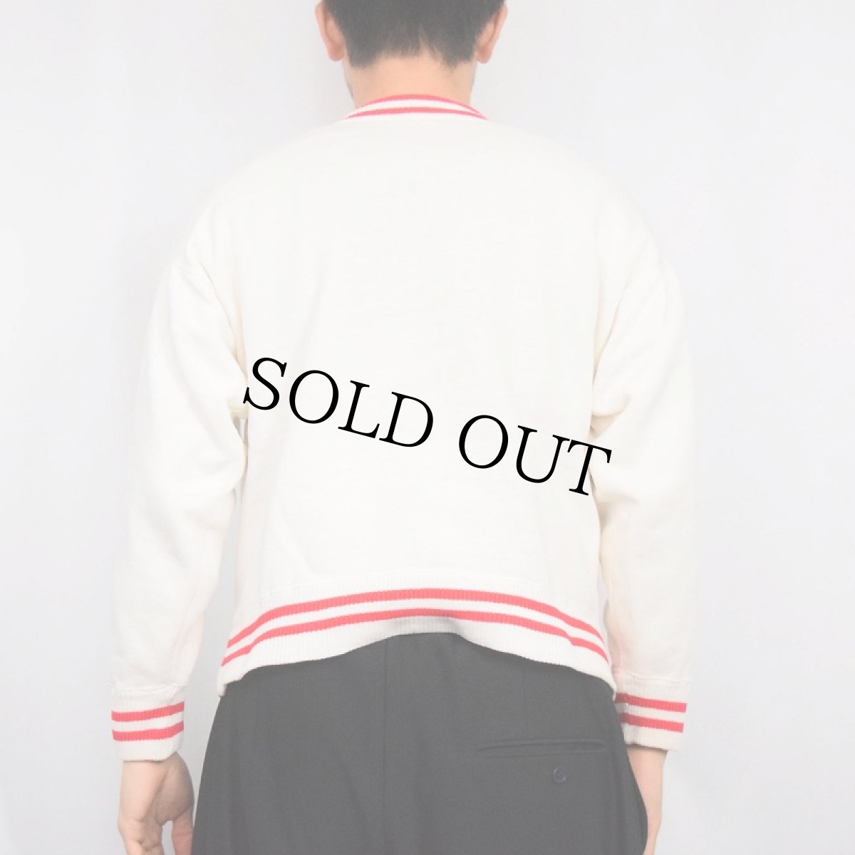 画像3: 60's Champion 大文字ランタグ "Alliance College" リブボーダー プリントスウェット M (3)