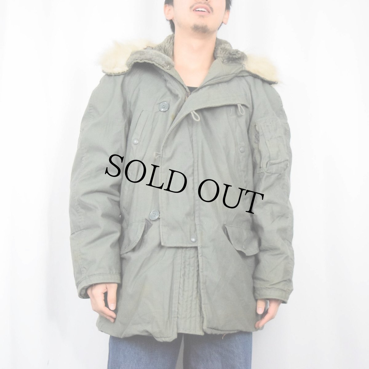 画像2: 80's U.S.AIR FORCE N-3B フライトジャケット SMALL (2)