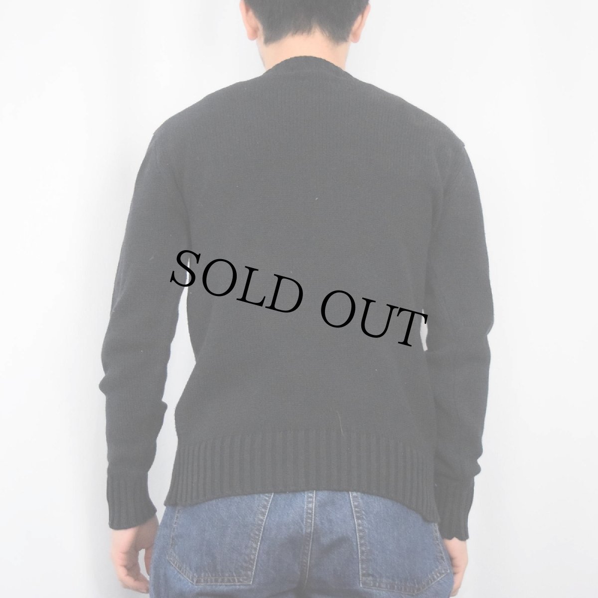 画像3: POLO Ralph Lauren ロゴ刺繍 コットンニットセーター BLACK M (3)
