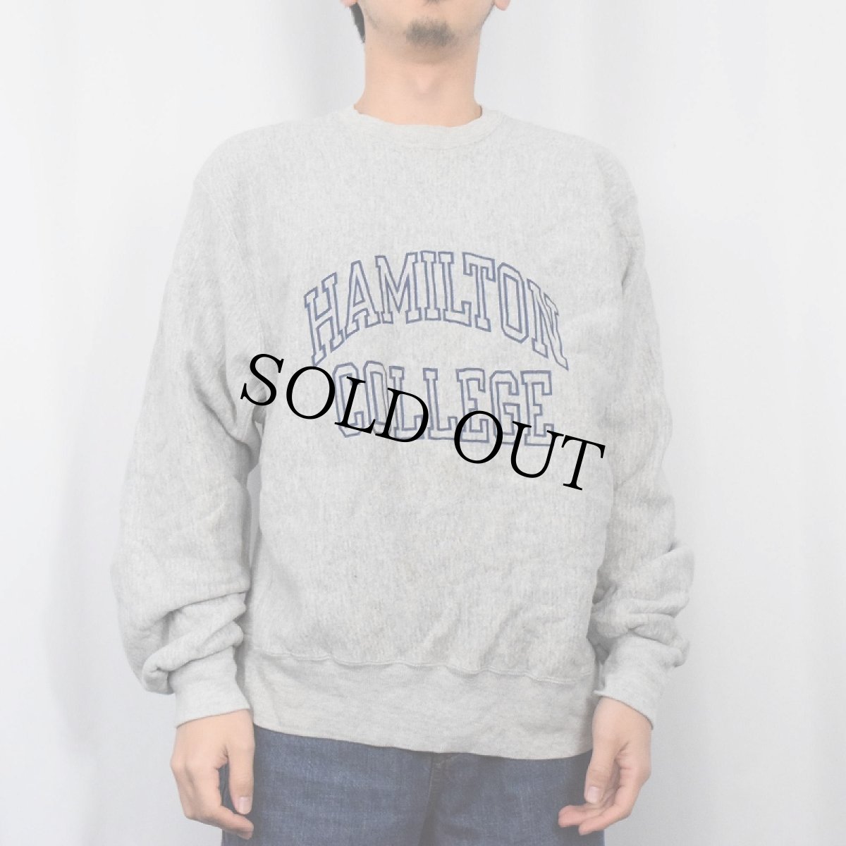 画像2: 90's USA製 REVERSE WEAVE TYPE "HAMILTON COLLEGE" プリントスウェット XL (2)