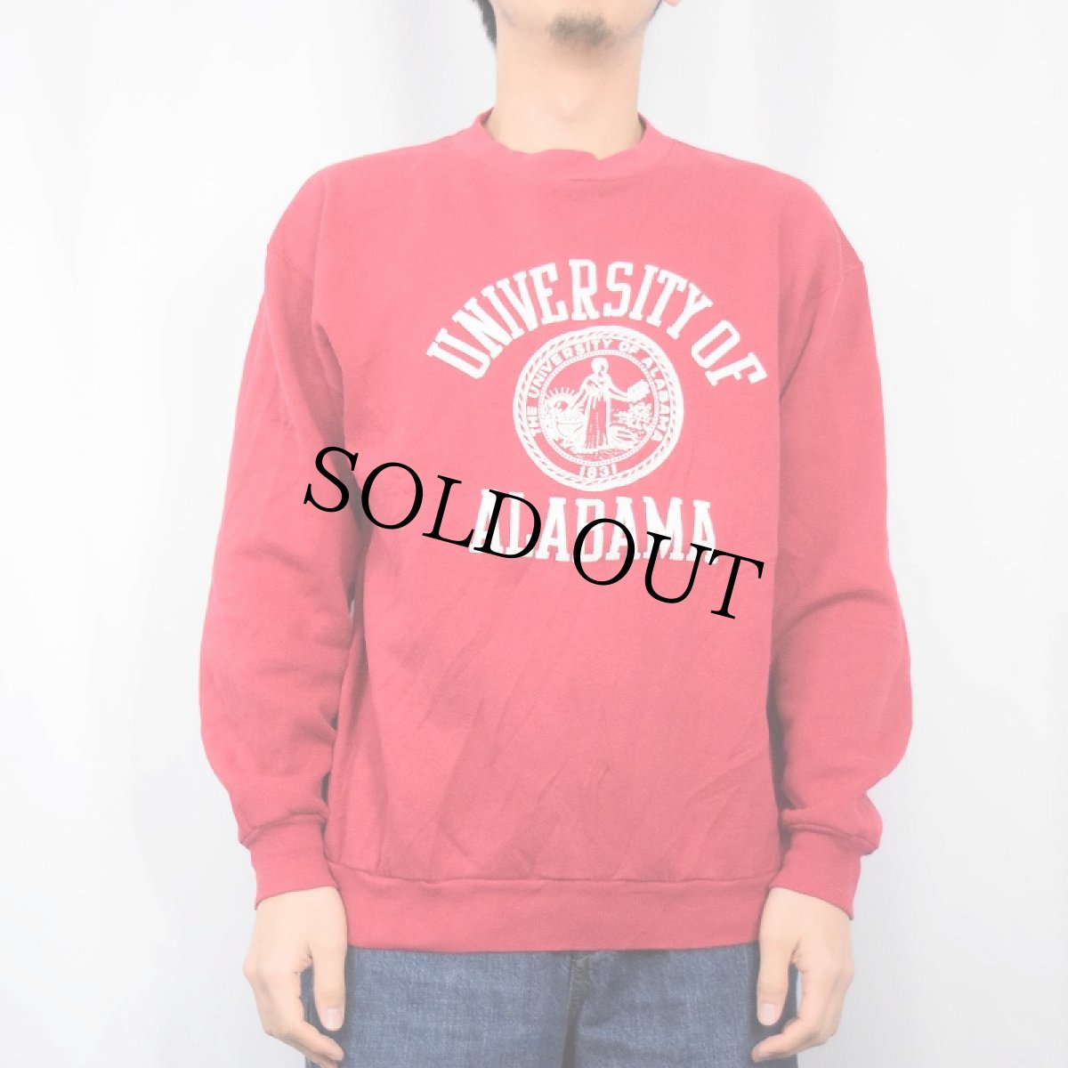 画像2: 80's RUSSELL ATHLETIC USA製 "UNIVERSITY OF ALABAMA" プリントスウェット XL (2)