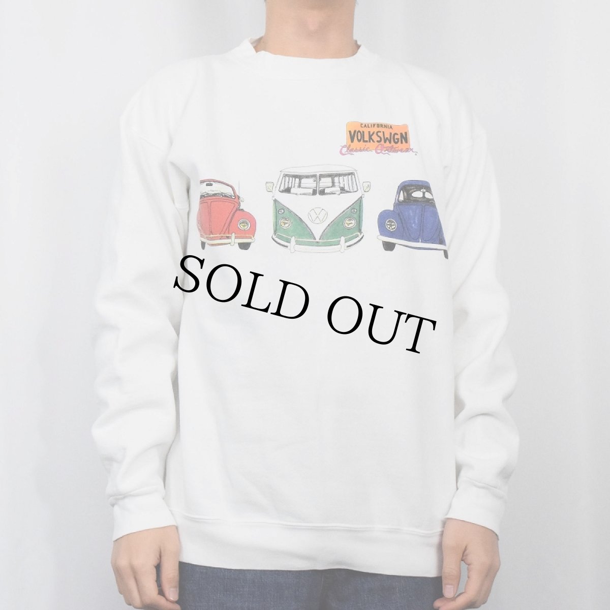 画像3: 90's Volkswagen USA製 車プリントスウェット L (3)