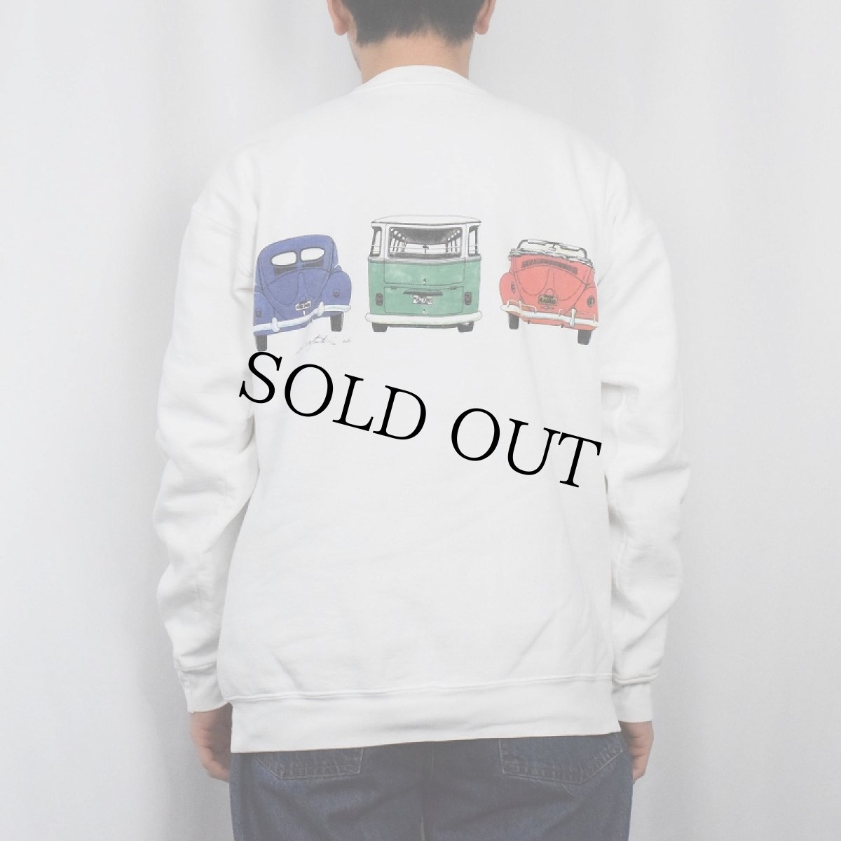 画像4: 90's Volkswagen USA製 車プリントスウェット L (4)