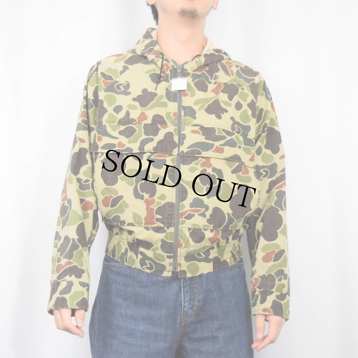 画像2: 90's Wallo USA製 ダックハンターカモ柄 ジップパーカー M (2)