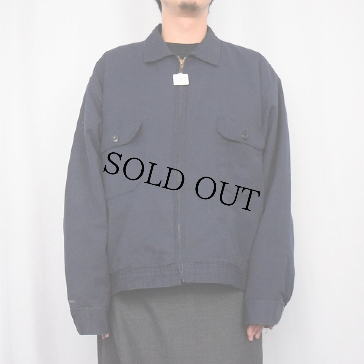 画像2: 60〜70's WORK WEAR CORPORATION USA製 キルティングライナー ワークジャケット NAVY XL (2)