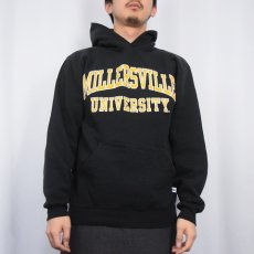 画像2: 90's RUSSELL ATHLETIC USA製 "MILLERSVILLE UNIVERSITY" プリントスウェットフーディー BLACK M (2)