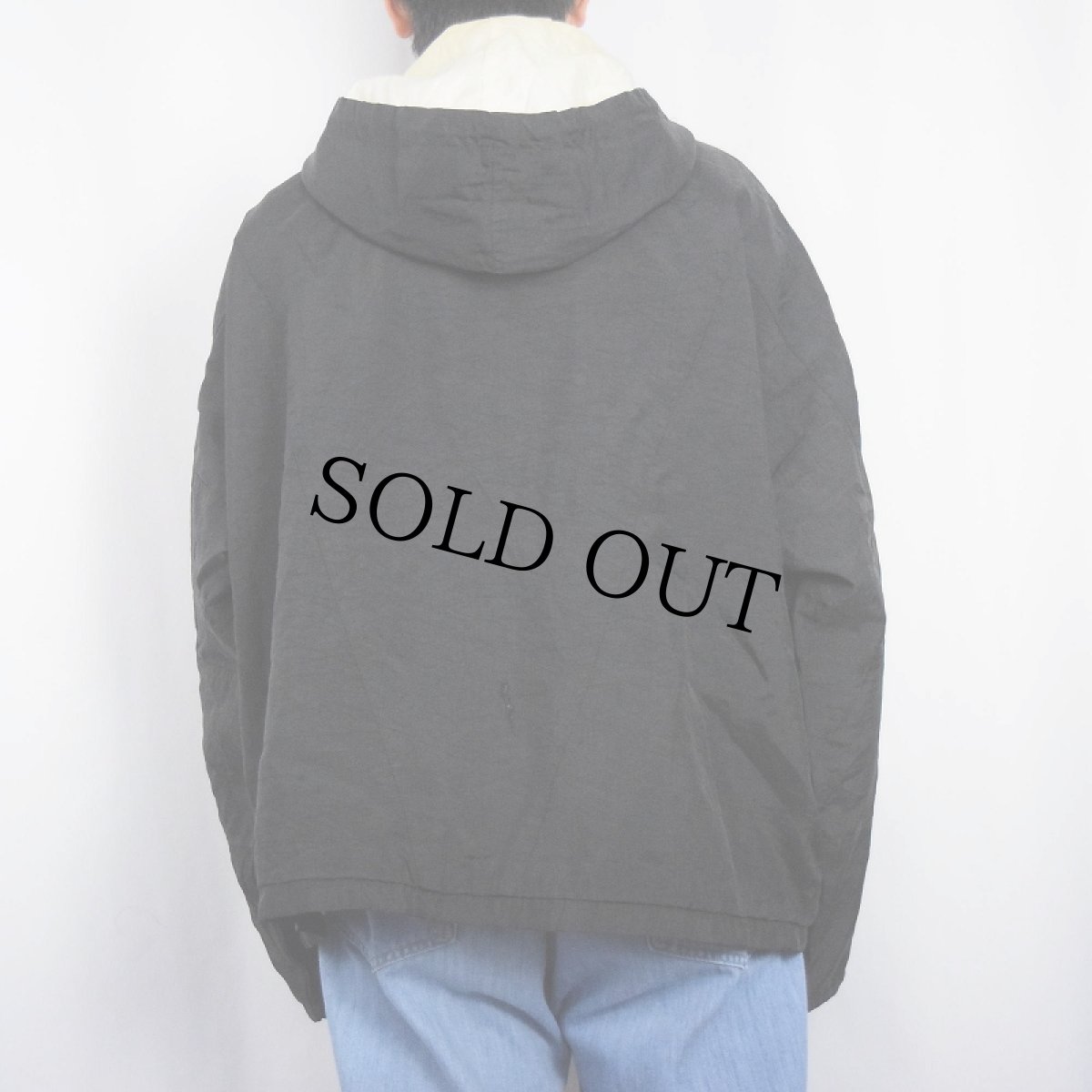 画像3: 90's adidas ロゴ刺繍 ナイロンジップパーカー BLACK XL (3)