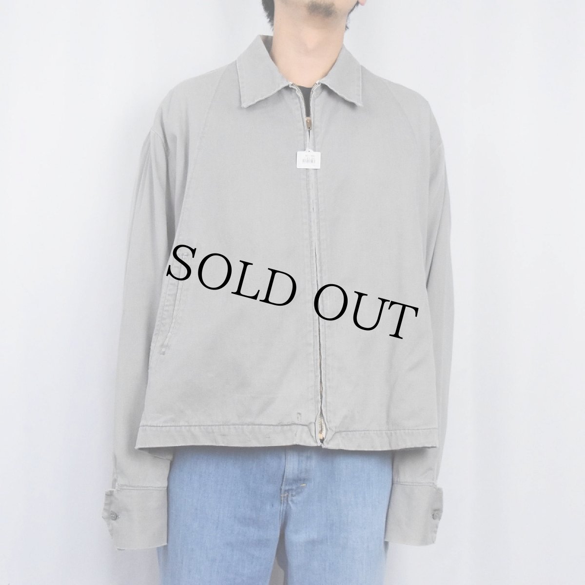 画像2: 60's コットンツイル ワークジャケット XL (2)