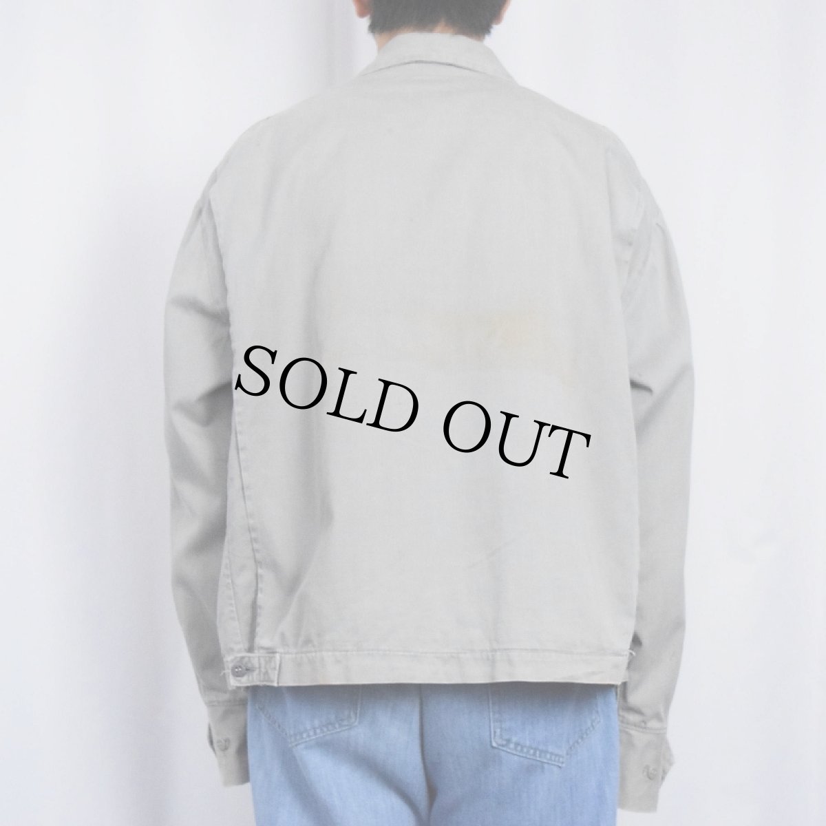 画像3: 60's コットンツイル ワークジャケット XL (3)