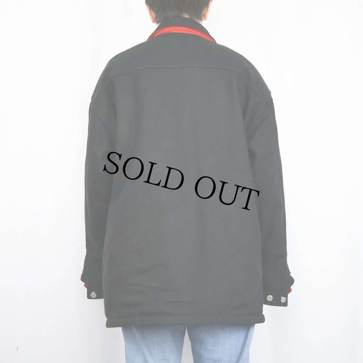 画像4: 90's Marlboro リバーシブル ウール×ナイロンジャケット L (4)