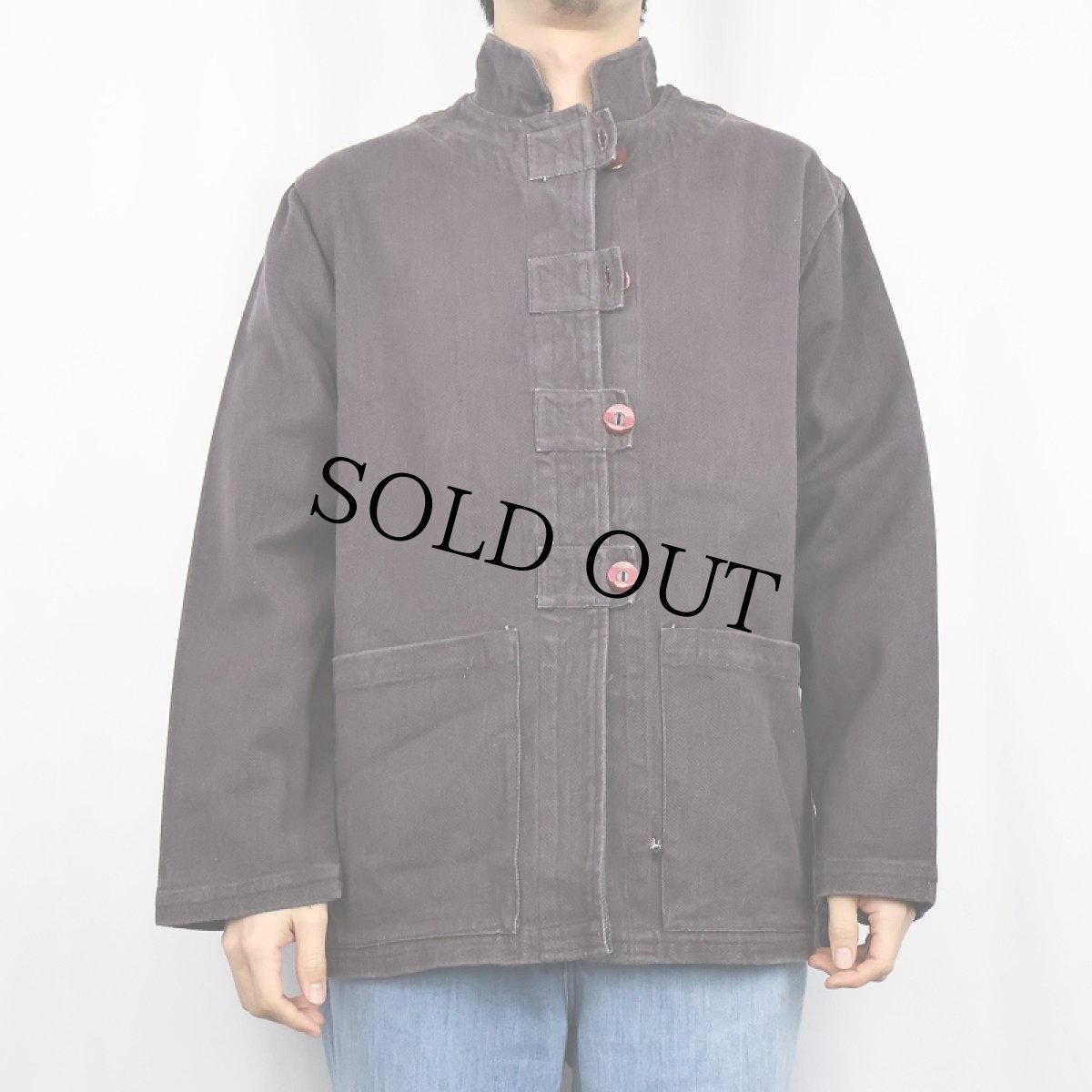 画像2: BISHOPSTON TRADING COMPANY カラーデニムジャケット M (2)