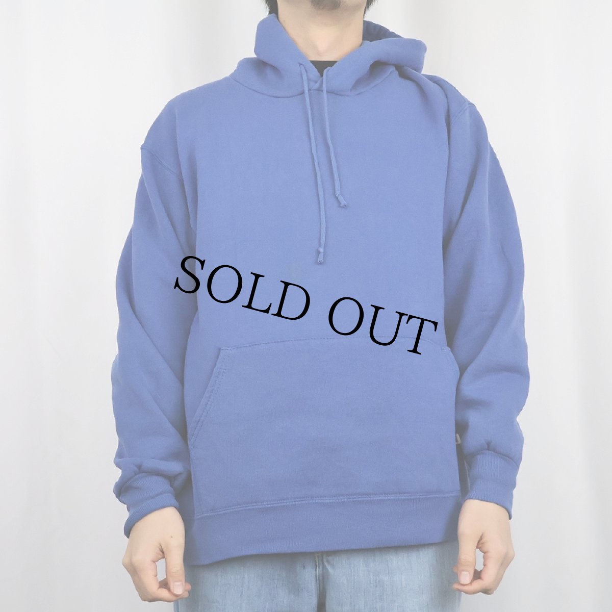 画像2: 90's RUSSELL ATHLETIC USA製 無地スウェットフーディー L (2)