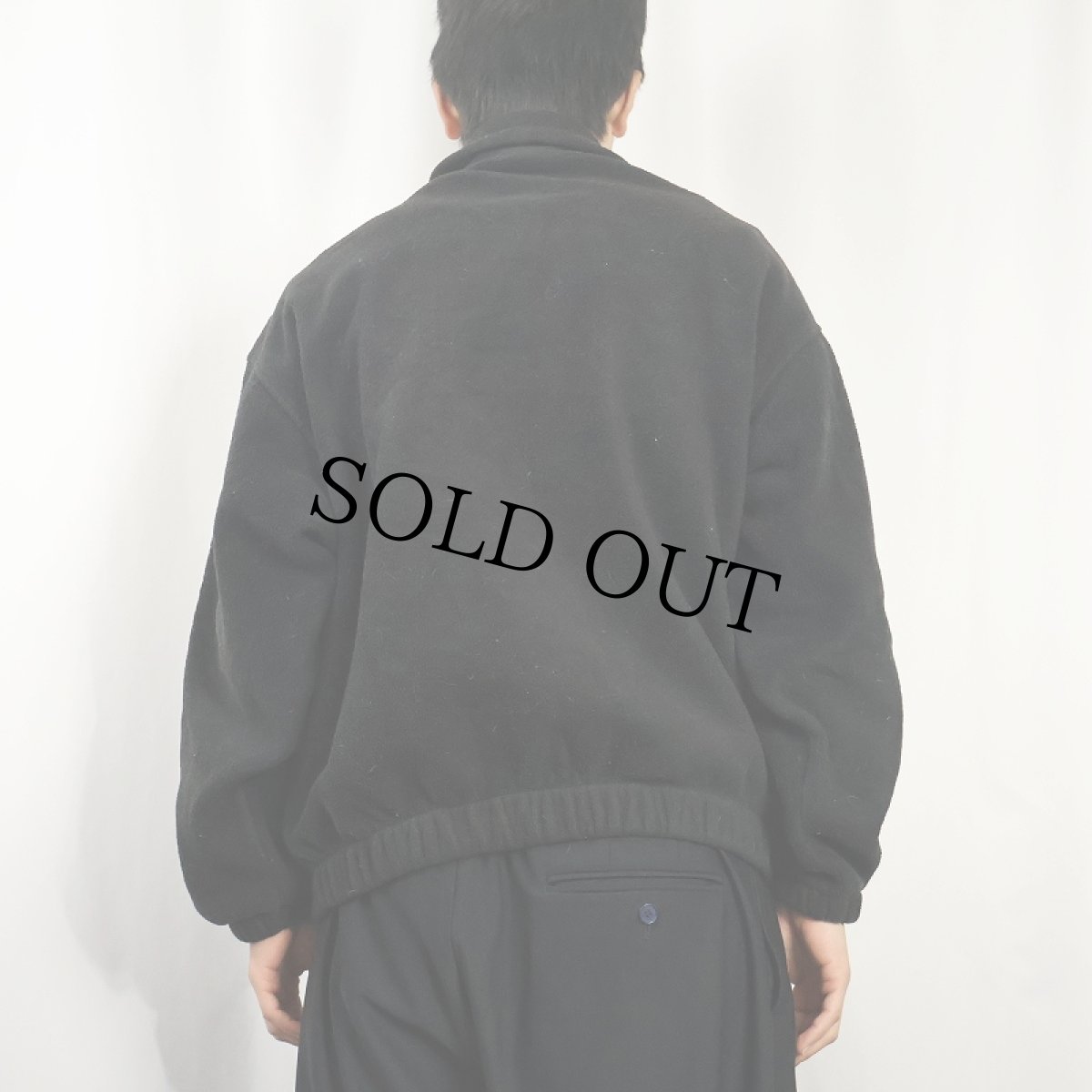 画像3: 90's Eddie Bauer EBTEK USA製 ロゴ刺繍 フリースジップジャケット BLACK S (3)