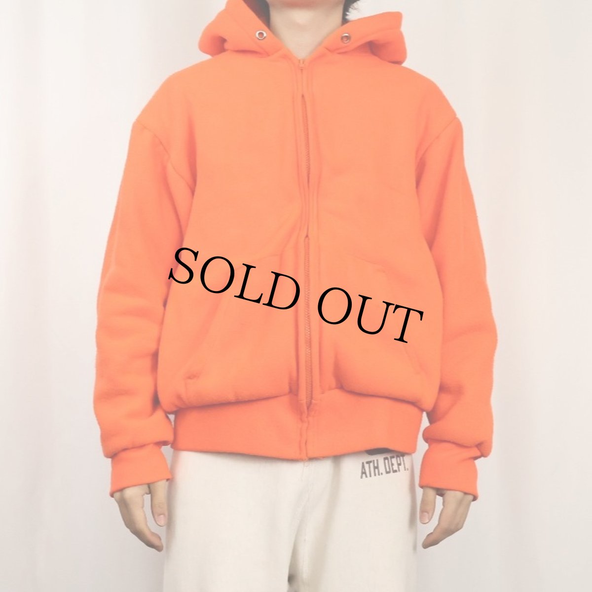 画像2: 90's CAMBER USA製 裏サーマル スウェットジップパーカー XL (2)