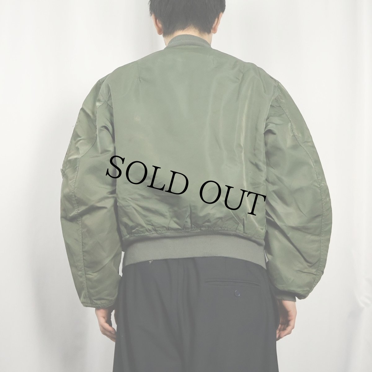 画像4: 民間品 ALPHA INDUSTRIES "MA-1 TYPE" フライトジャケット L (4)