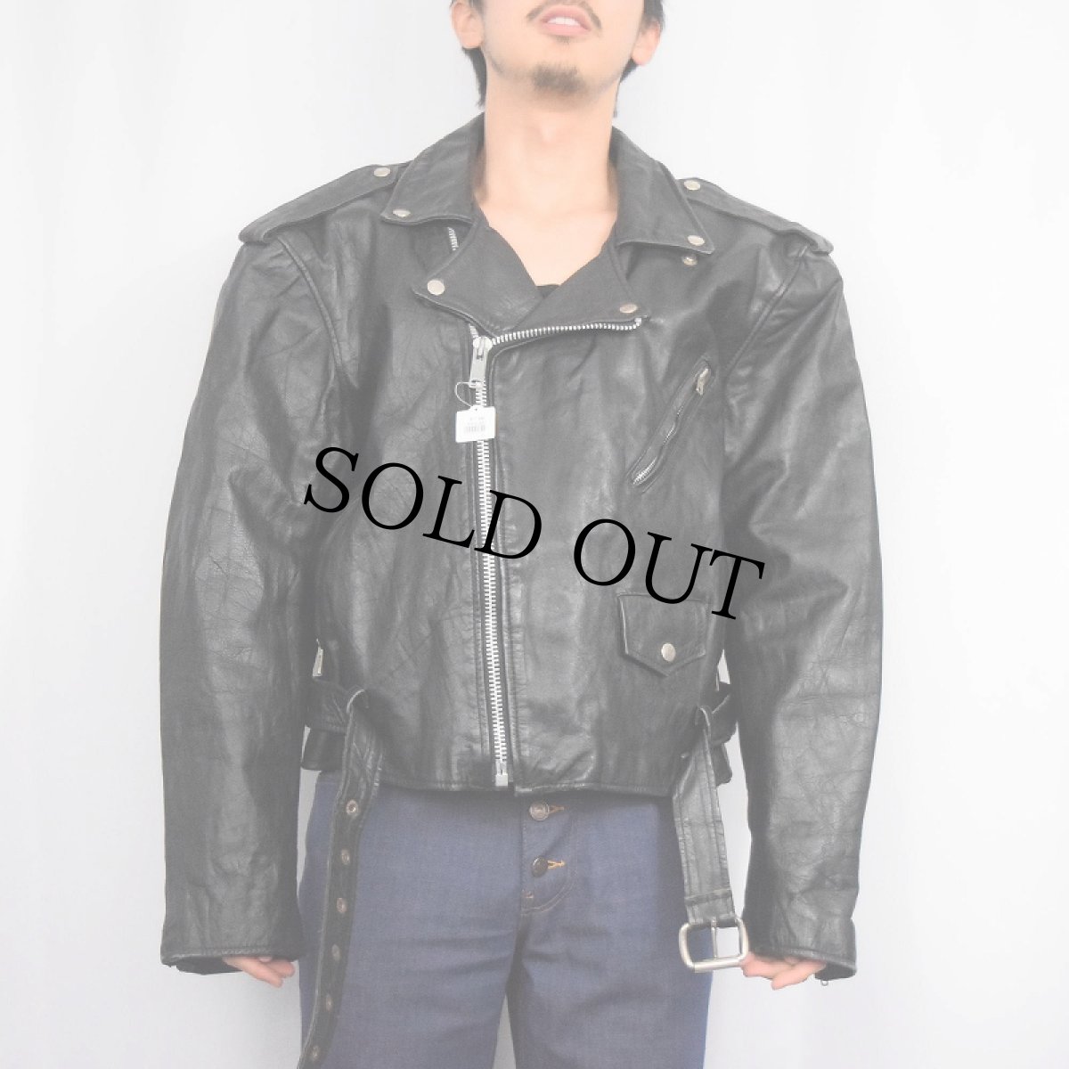 画像2: ダブルライダースジャケット BLACK XL (2)