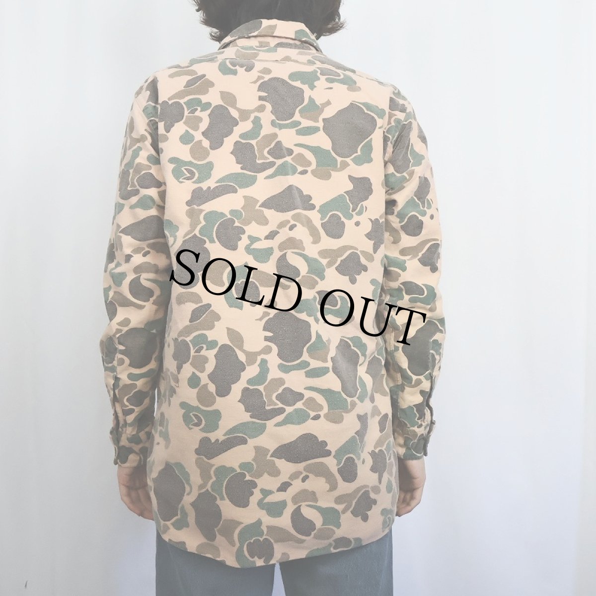 画像3: 70's L.L.Bean ダックハンターカモ柄 ヘビーネルシャツ SIZE15 1/2 (3)