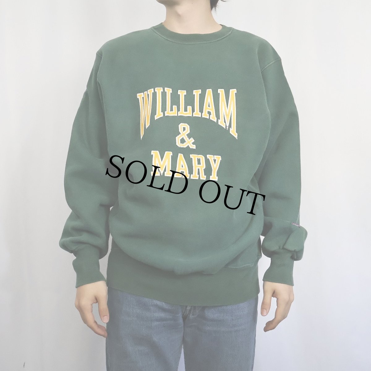 画像2: 90's USA製 REVERE WEAVE TYPE "WILLIAM & MARY" プリントスウェット L (2)