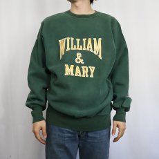 画像2: 90's USA製 REVERE WEAVE TYPE "WILLIAM & MARY" プリントスウェット L (2)