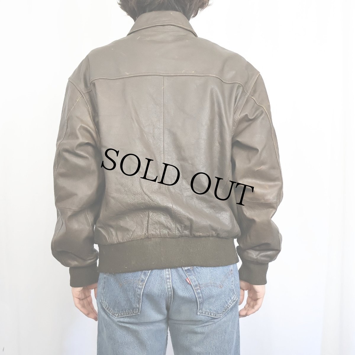 画像3: 80's "A-2 TYPE" レザーフライトジャケット S (3)