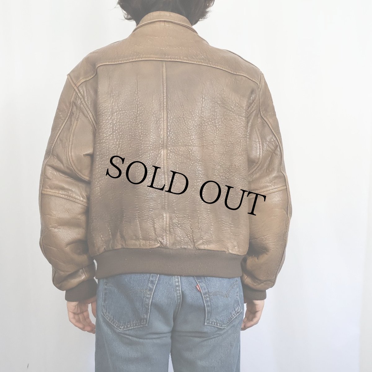 画像3: 80's AEROPOSTALE "A-2 TYPE" レザーフライトジャケット SIZE40 (3)