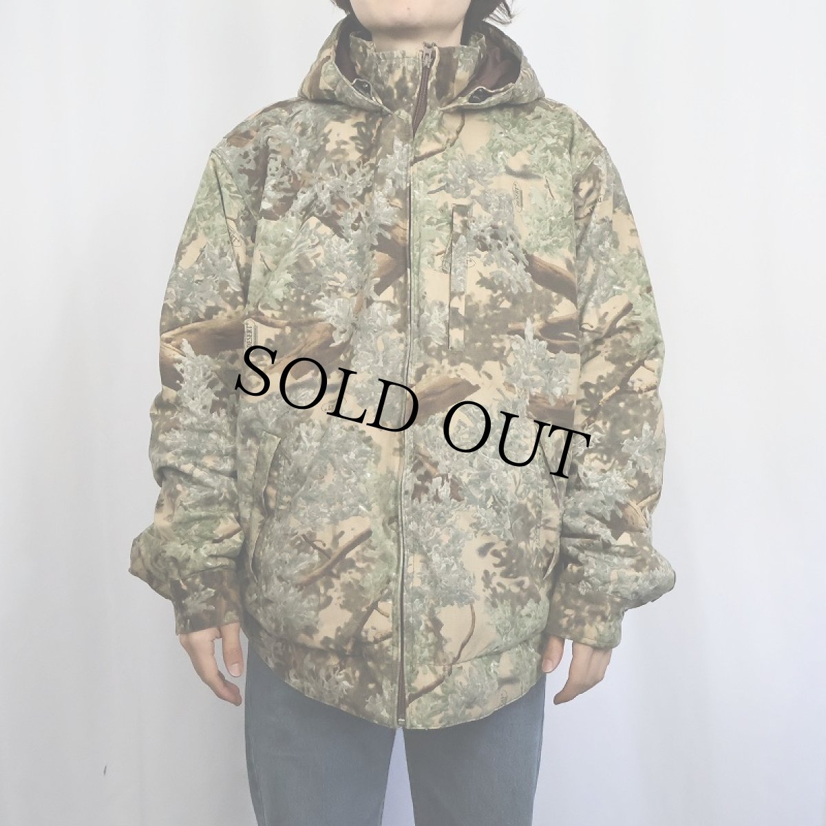 画像2: KING'S CAMO リアルツリーカモ柄 キルティングライナー 中綿入りジップパーカー M (2)