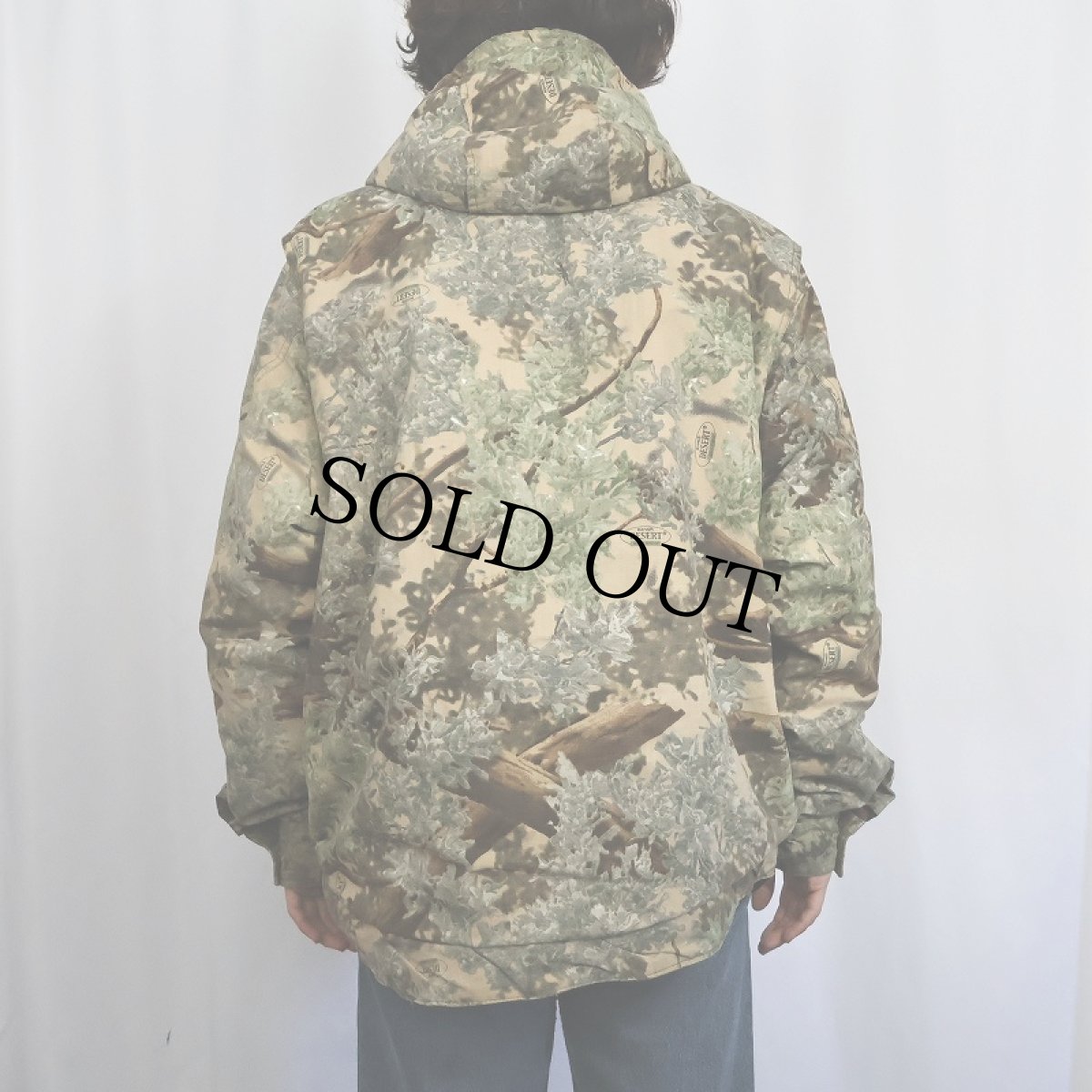 画像3: KING'S CAMO リアルツリーカモ柄 キルティングライナー 中綿入りジップパーカー M (3)