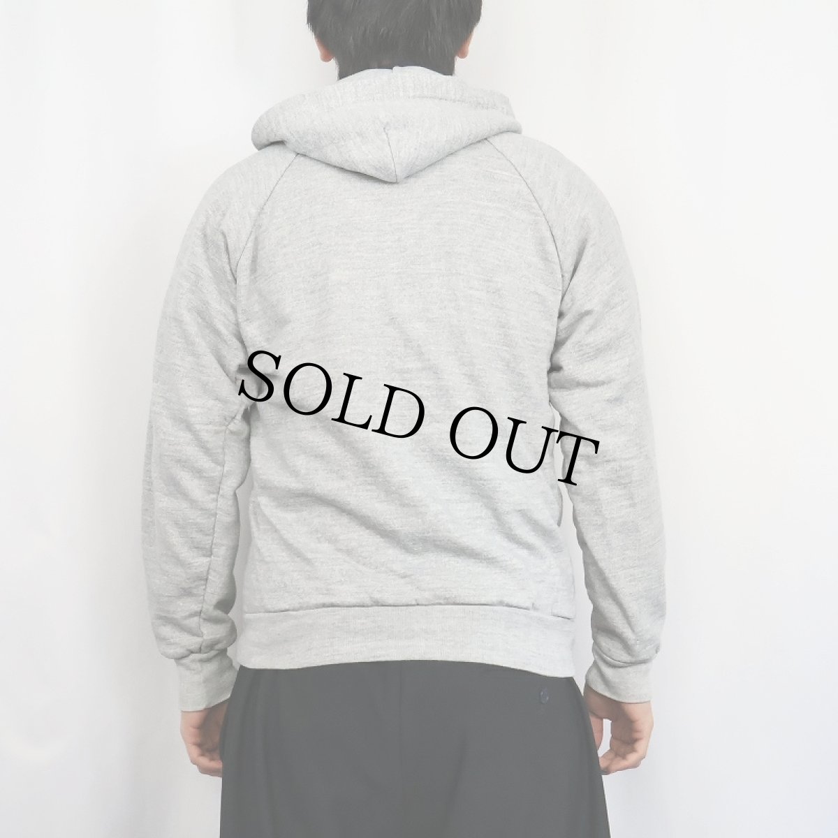 画像3: 80's McGREGOR ロゴプリント 裏サーマル スウェットジップパーカー L (3)