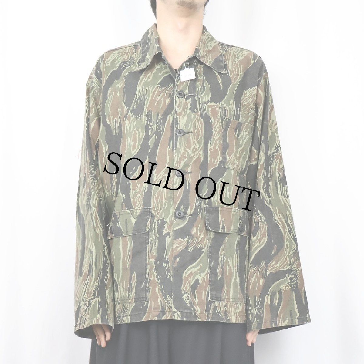 画像2: 80's RANGER USA製 タイガーストライプカモ柄 ハンティングジャケット XL (2)