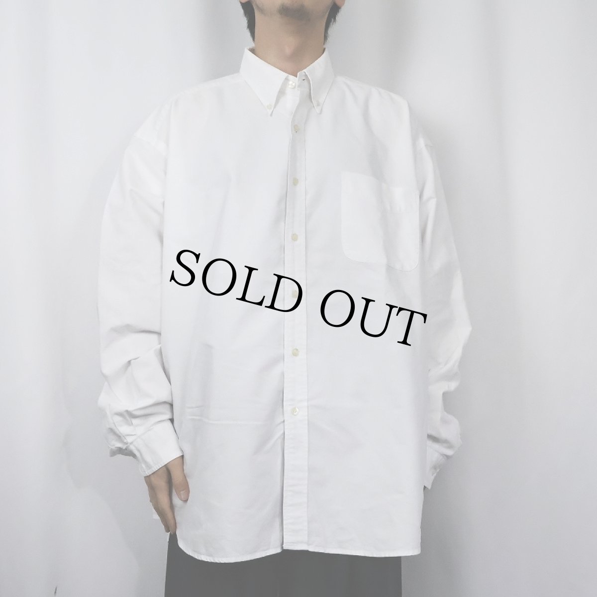 画像2: 90's GAP コットンボタンダウンシャツ XL (2)