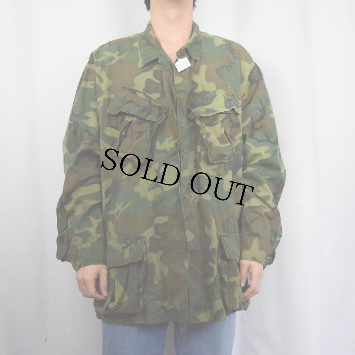 画像2: 60's U.S.ARMY ERDL迷彩 グリーンリーフ ジャングルファティーグジャケット 4th LARGE-REGULAR (2)
