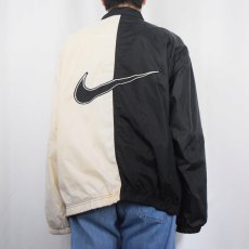 画像4: 90〜2000's NIKE 2トーン ナイロン×ポリエステル ジャケット L (4)