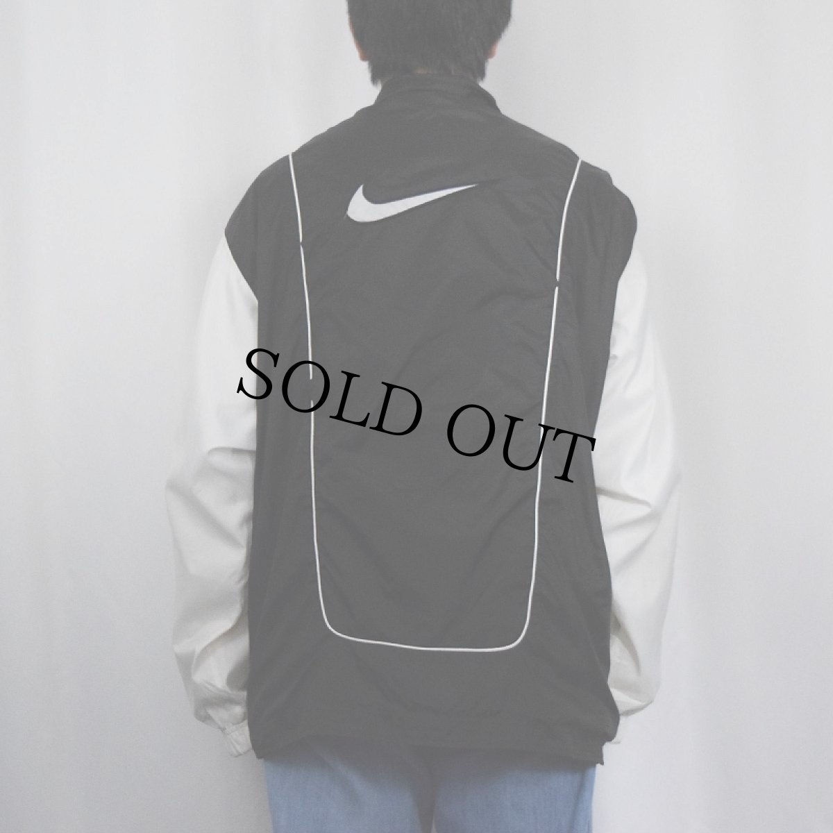 画像4: 90〜2000's NIKE 2トーン ナイロン×ポリエステル ジャケット L (4)