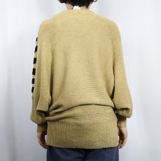 画像3: 80's BONNIE BOERER 虎柄 ラミー×コットンニットセーター M (3)