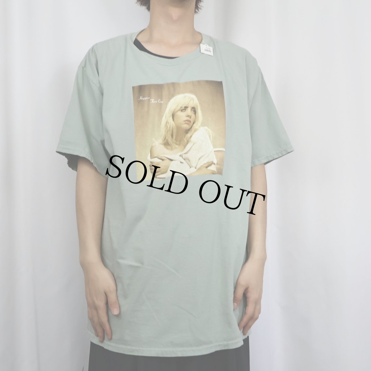 画像2: Billie Eilish "Happier Than Ever" ミュージシャンTシャツ XL (2)