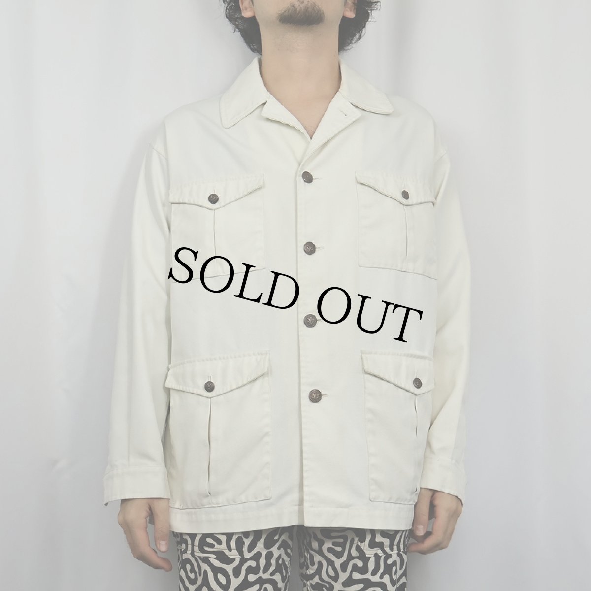 画像2: 60〜70's MIGHTY-MAC × Abercrombie & Fitch コットンサファリジャケット (2)